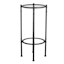 2-Tier Tempered Glass Top with Metal Black Frame Accent Table